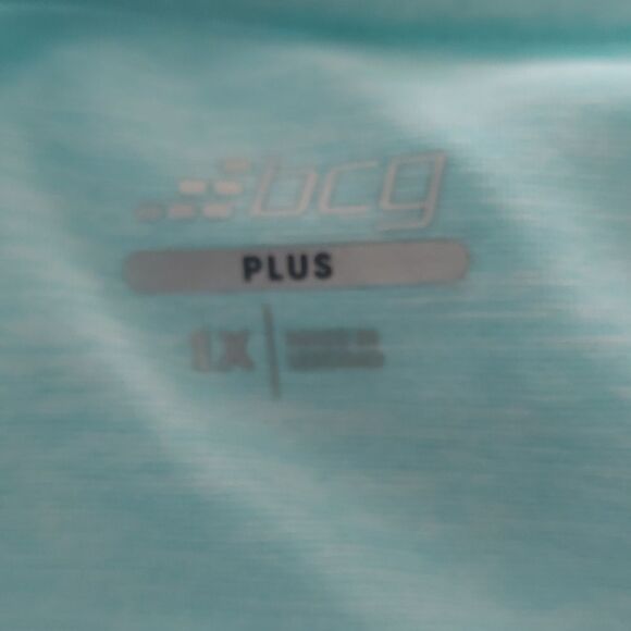 BCG    baby blue white top Sz 1X - Picture 4 of 4